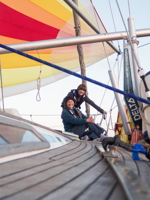Kim and Devon Sailing down Baja